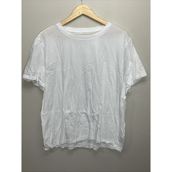 J. Crew Tops - J Crew Vintage Jersey Classic Fit Crewneck Tee Womens 2X White T Shirt Cotton